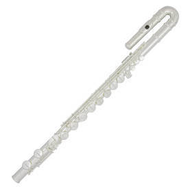 Silver Plated Alto Flute -  Sterling Silver Lip Plate & Riser - 2 Headjoints